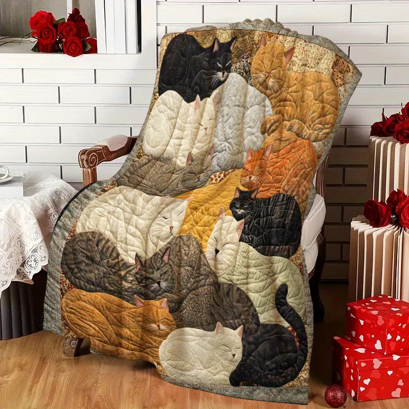 Cat Design Companion Blanket