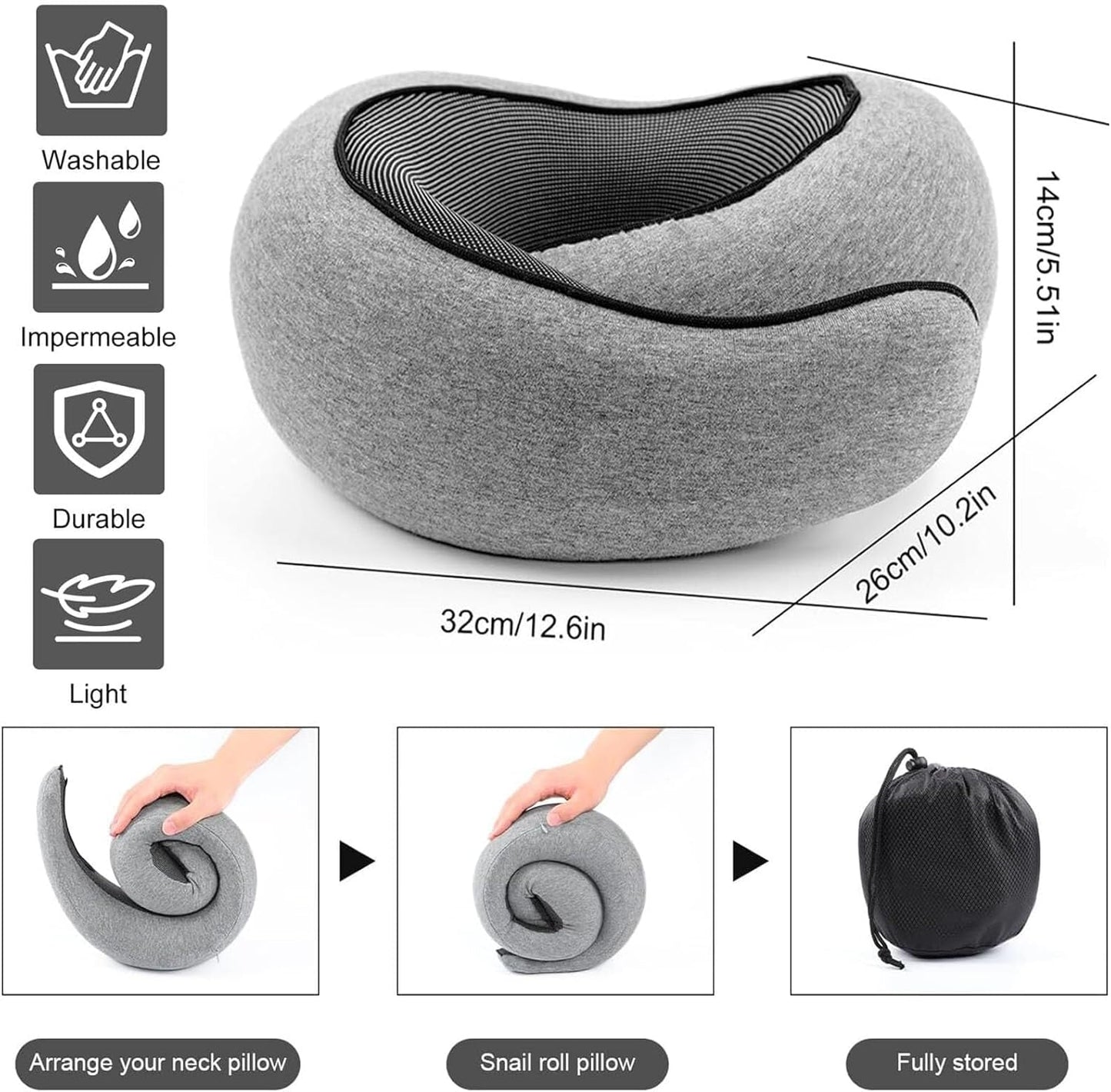 Travel Neck Pillow Carry Bag