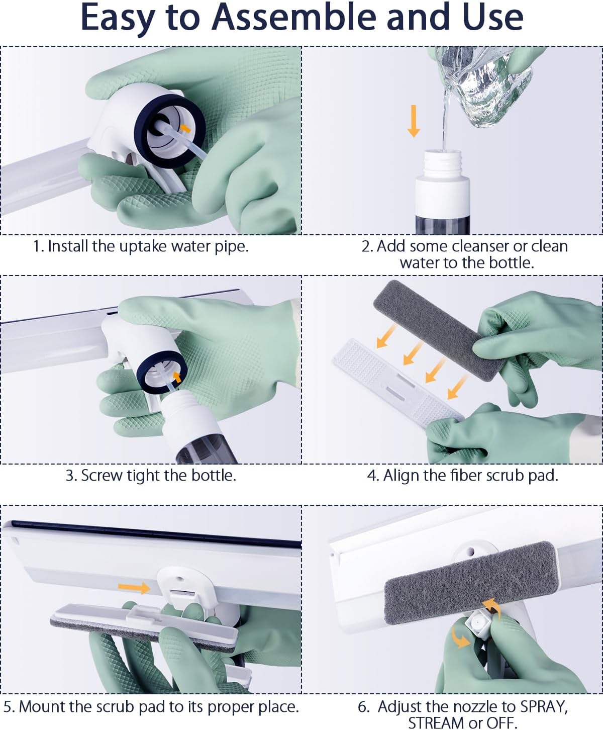 CleanWipe™ - 4-in-1 Mirror Window Cleaning Squeegee Kit