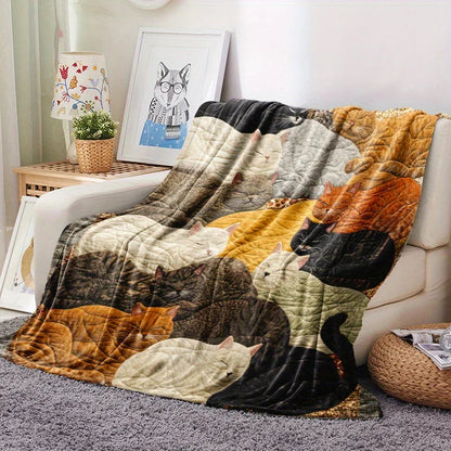Cat Design Companion Blanket
