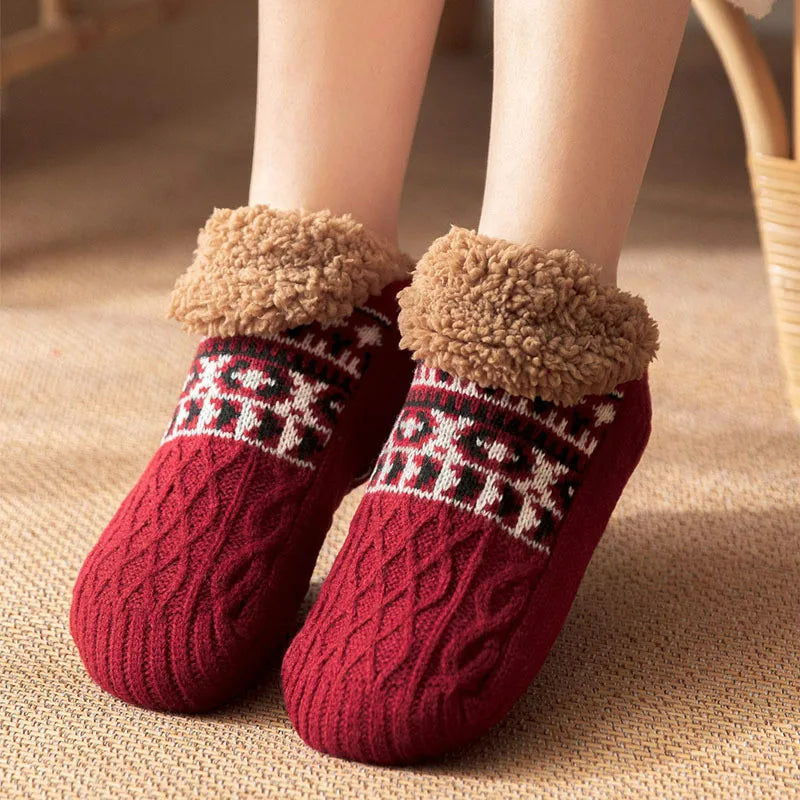 CozyStep™ – Plush Winter Slipper Socks -