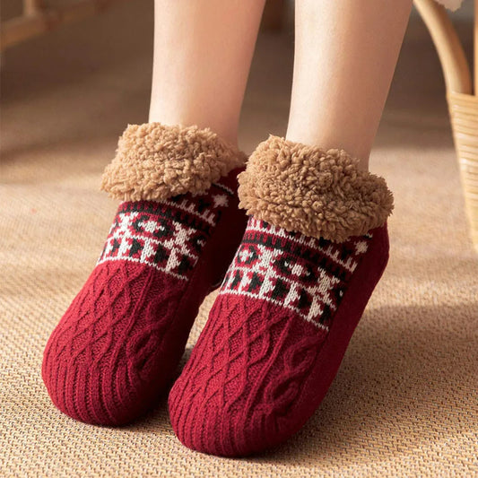 CozyStep™ – Plush Winter Slipper Socks