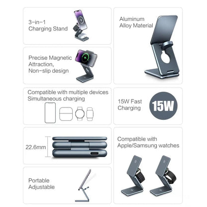 OmniCharge™ - 3 in 1 Foldable Wireless Charger