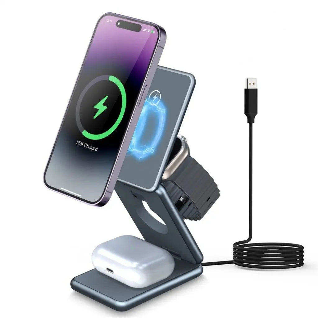 OmniCharge™ - 3 in 1 Foldable Wireless Charger