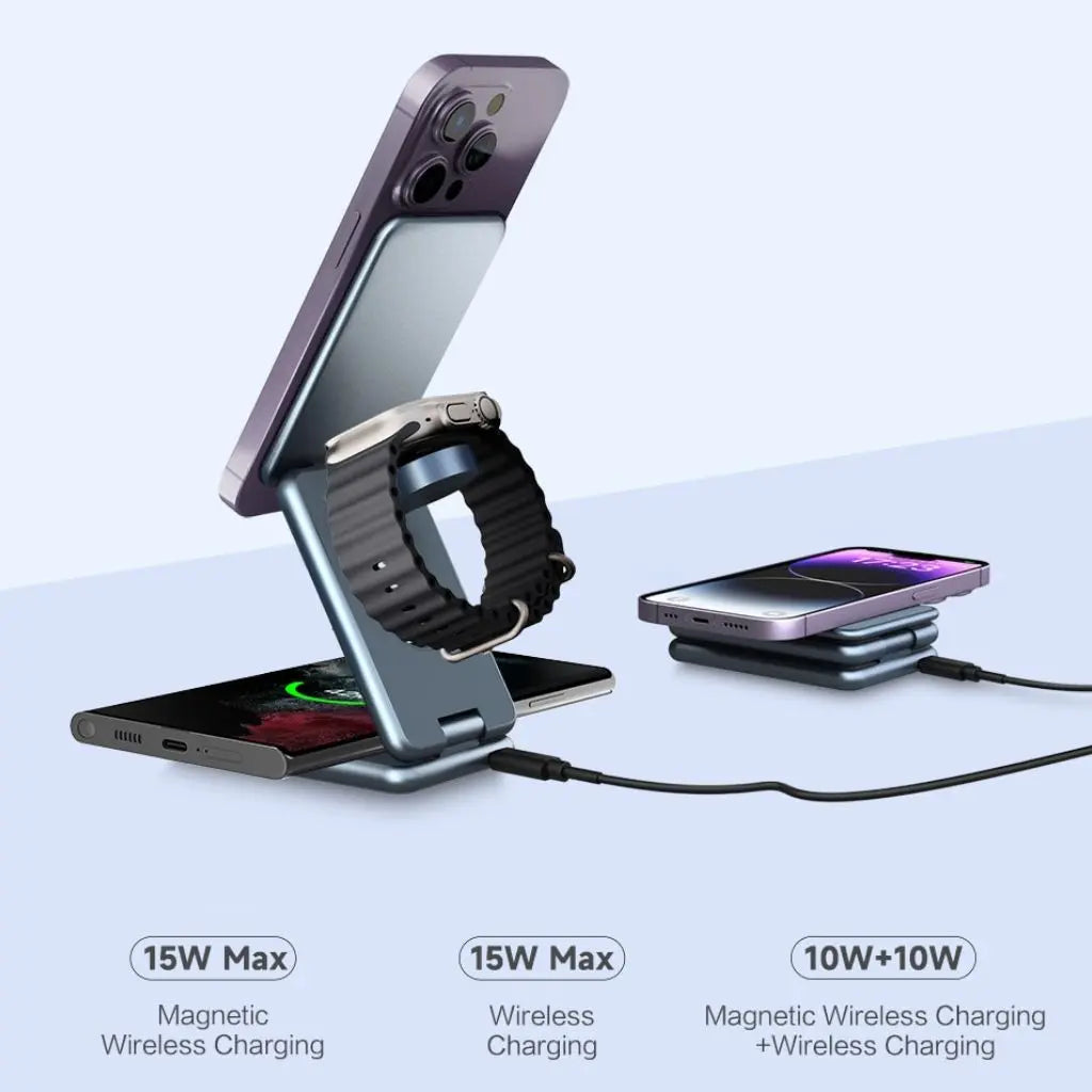 OmniCharge™ - 3 in 1 Foldable Wireless Charger