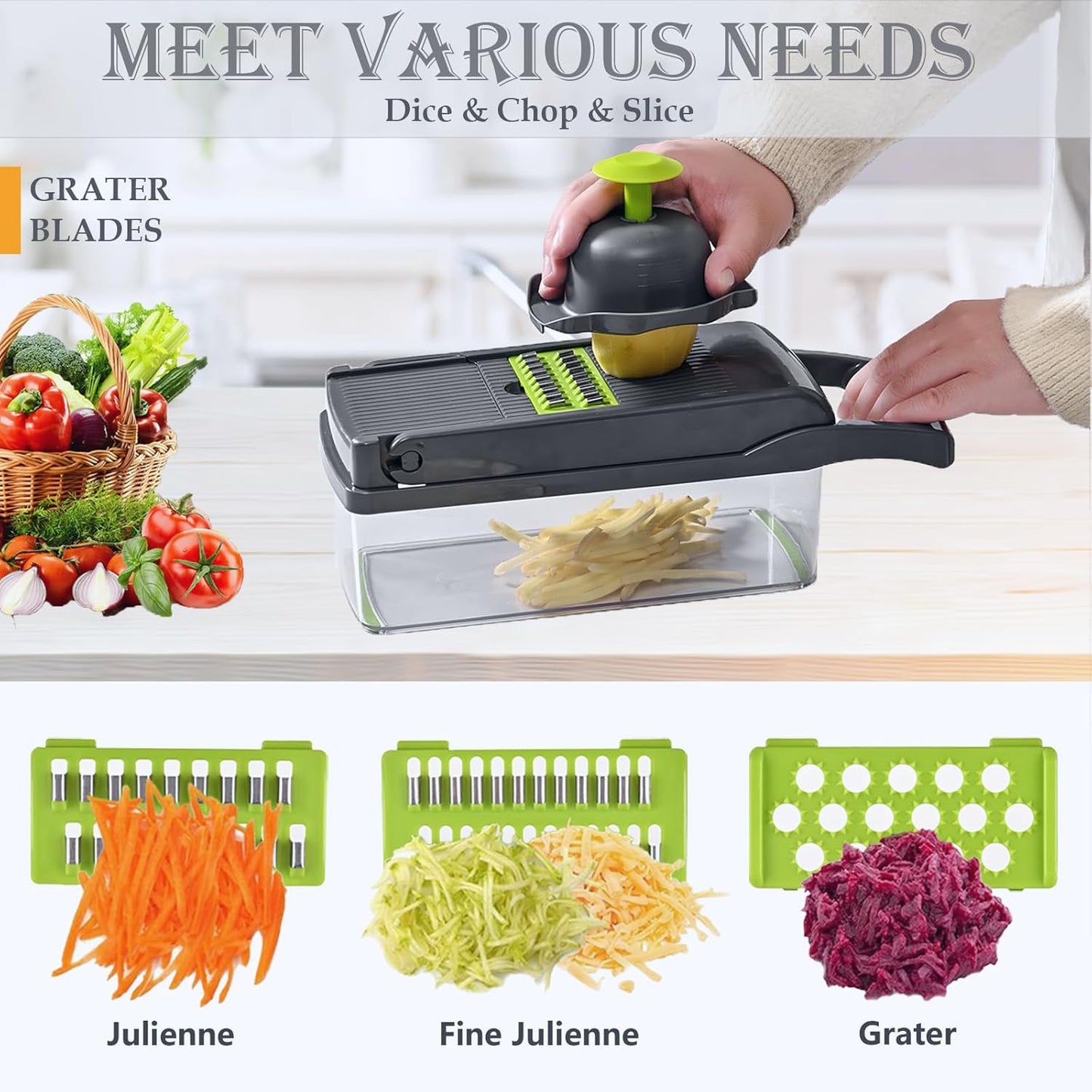 Multifunctional 16-in-1 Vegetable Chopper