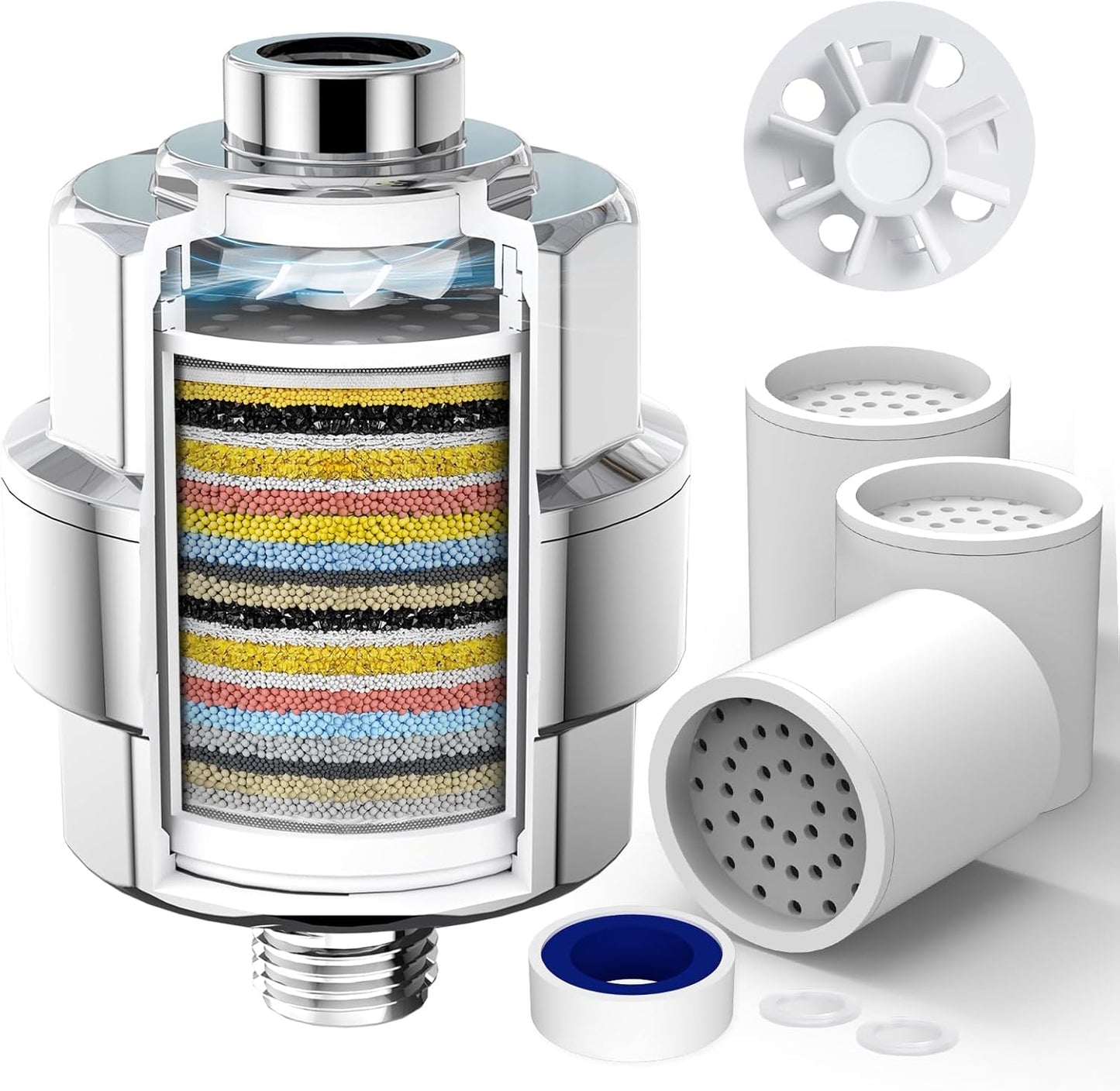 20-Stage Shower Filter For Skin & Hair Protection