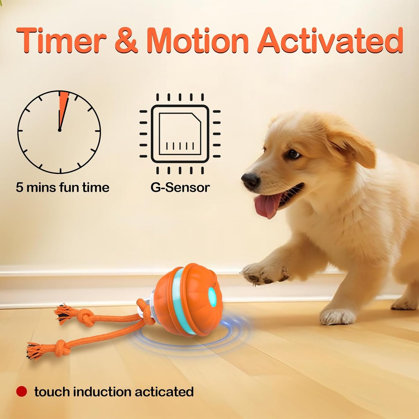 WoofBall™ - 2-in-1 Motion Activated Interactive Dog Ball