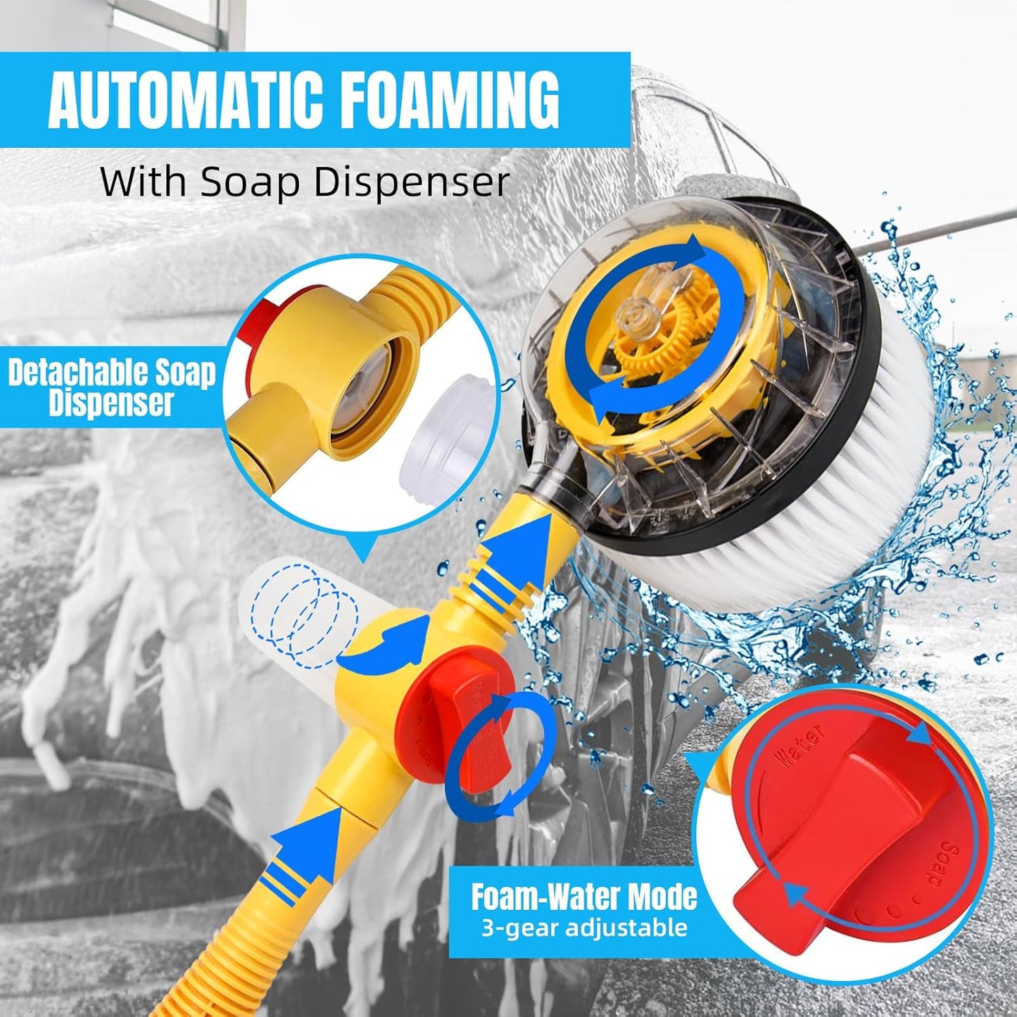 SpinBrush™ Car Wash Rotating Brush