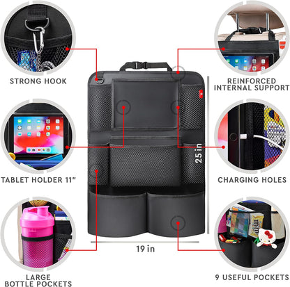 TravelCaddy™ - Car BackSeat Organizer With Tablet Holder