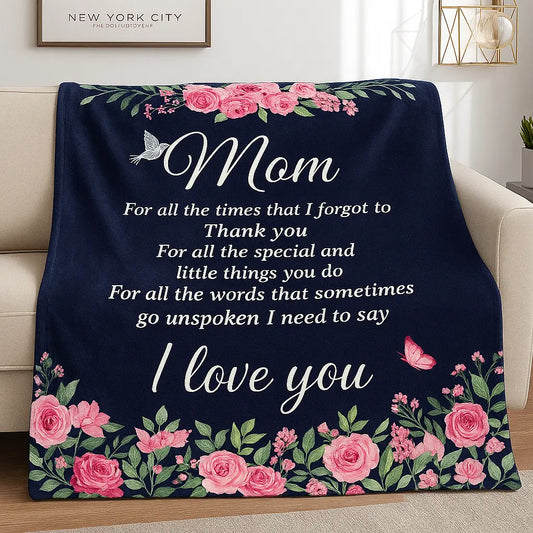 I Love You Mom Blanket