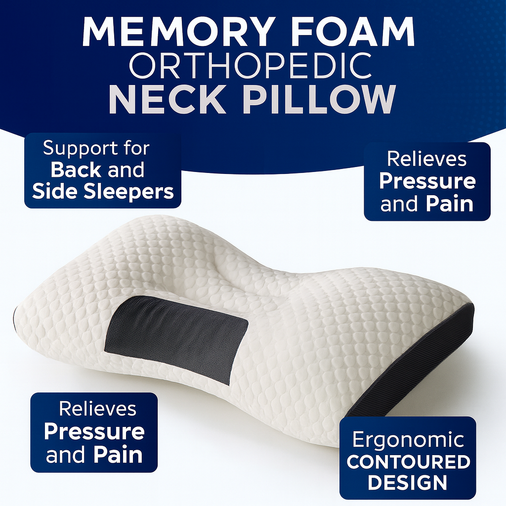 Memory Foam Orthopedic Neck Pillow