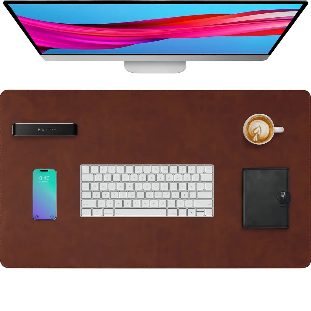 Premium Leather Desk Pad Protector
